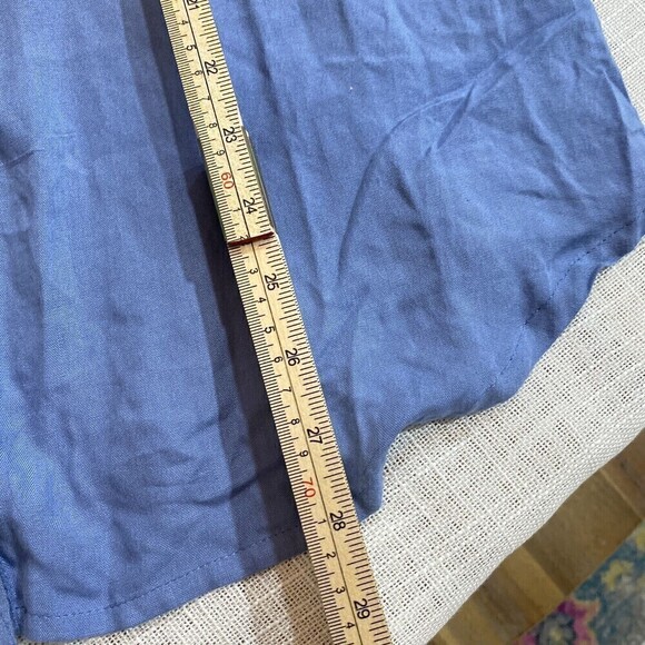 Avani Del Amour Sz Small Embroidered Floral Plaid Shirt Tunic Long Sleeve Button - Picture 6 of 8